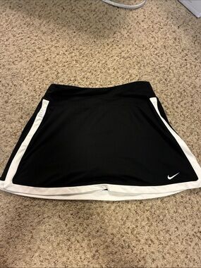 Nike Black Skort with White Trim and Swoosh